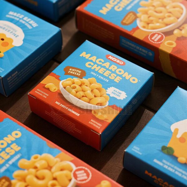 Custom Macaroni Cheese Box Paper Packaging Disposable Food Box with Printed Logo Takeaway Box - Image 2