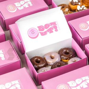 Custom Donut Box Paper Bakery Packaging Disposable Food Box with Printed Logo
