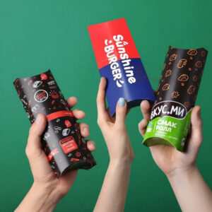 Wholesale Paper Shawarma Box Custom Printed Kraft Takeaway Food Box Disposable Doner Kebab Packaging