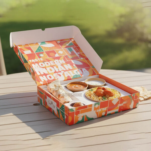 Wholesale Paper Shawarma Box Custom Printed Kraft Takeaway Food Box Disposable Doner Kebab Packaging - Image 3