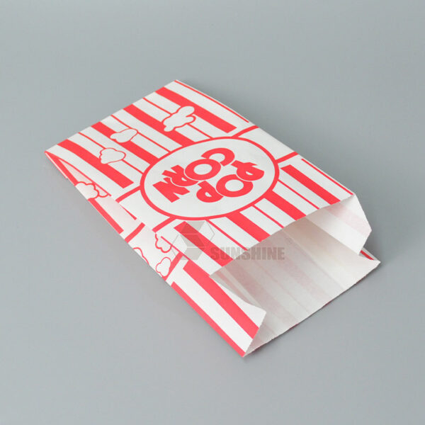 Custom Printed Popcorn Bag Kraft Paper Snack Packaging Bag for Cinema and Party