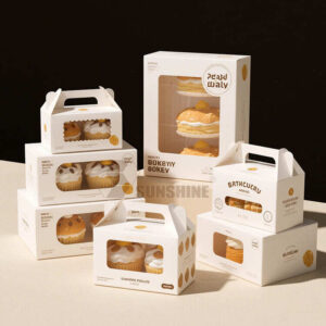 Recyclable Cupcake Box Wholesale Paper Packaging Custom Logo Bakery Food Box