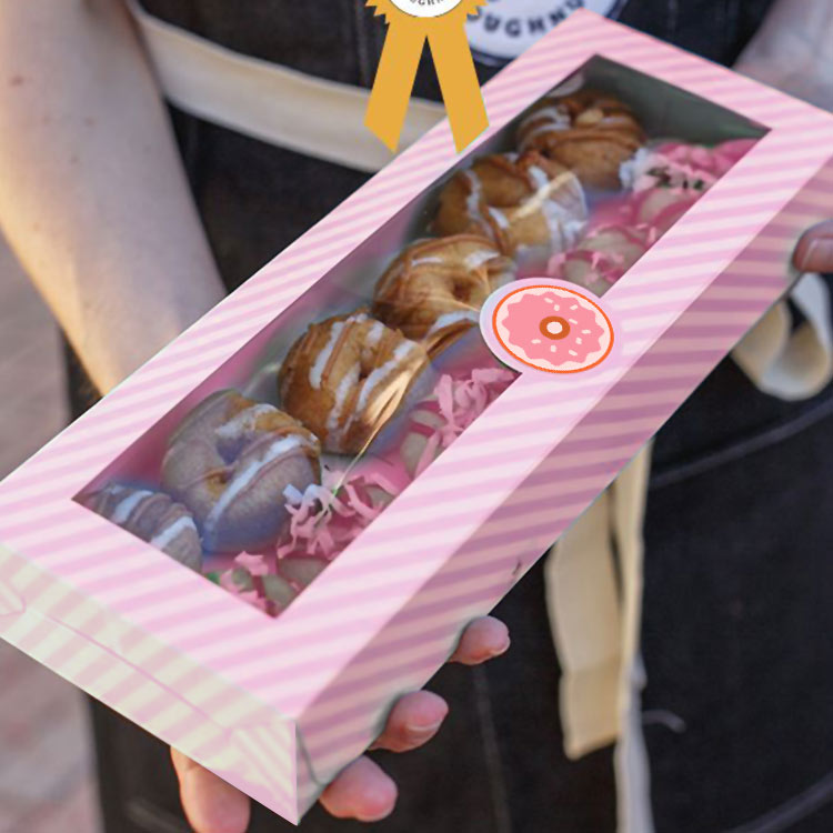 donuts box with logo