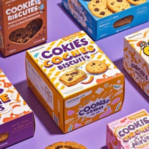 Custom Biscuit Box Food Grade Paper Packaging Wholesale Cookie Packaging Box