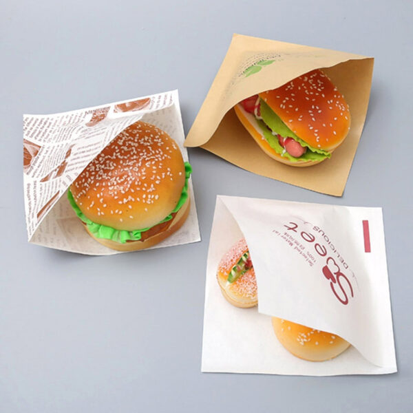 Custom Printed Takeaway Food Packaging Kraft Greaseproof Churros Donut Open Disposable Zipper Top Pretzel Paper Bag - Image 2