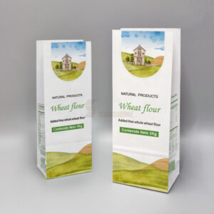 Custom Printing Logo 5kg 10kg 50kg Wheat Tapioca Flour Kraft Paper Bag