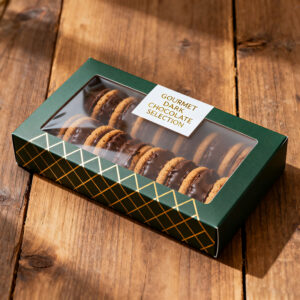 cookie packaging box Custom Foldable Kraft Cardboard Snack Box Pastry Donut Macaron Cookie Packaging Box for Bakery